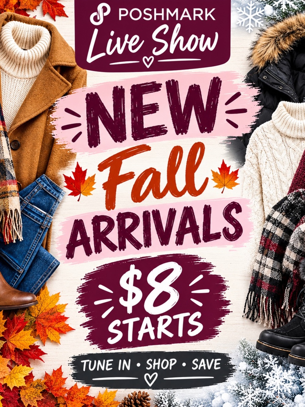 New fall arrivals. Unlisted